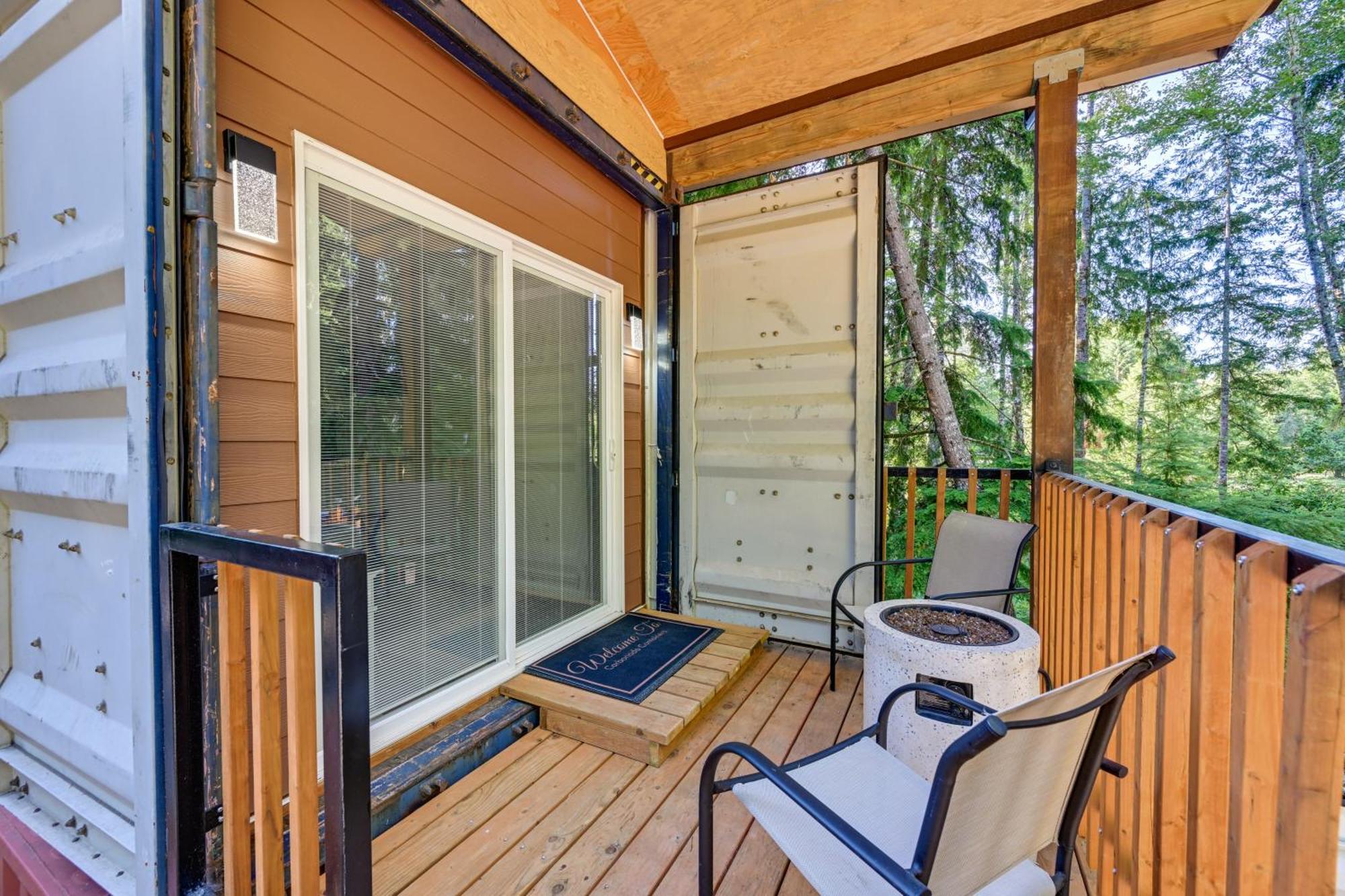 Unique Container Studio With Deck And Fire Pit! Buckley Εξωτερικό φωτογραφία
