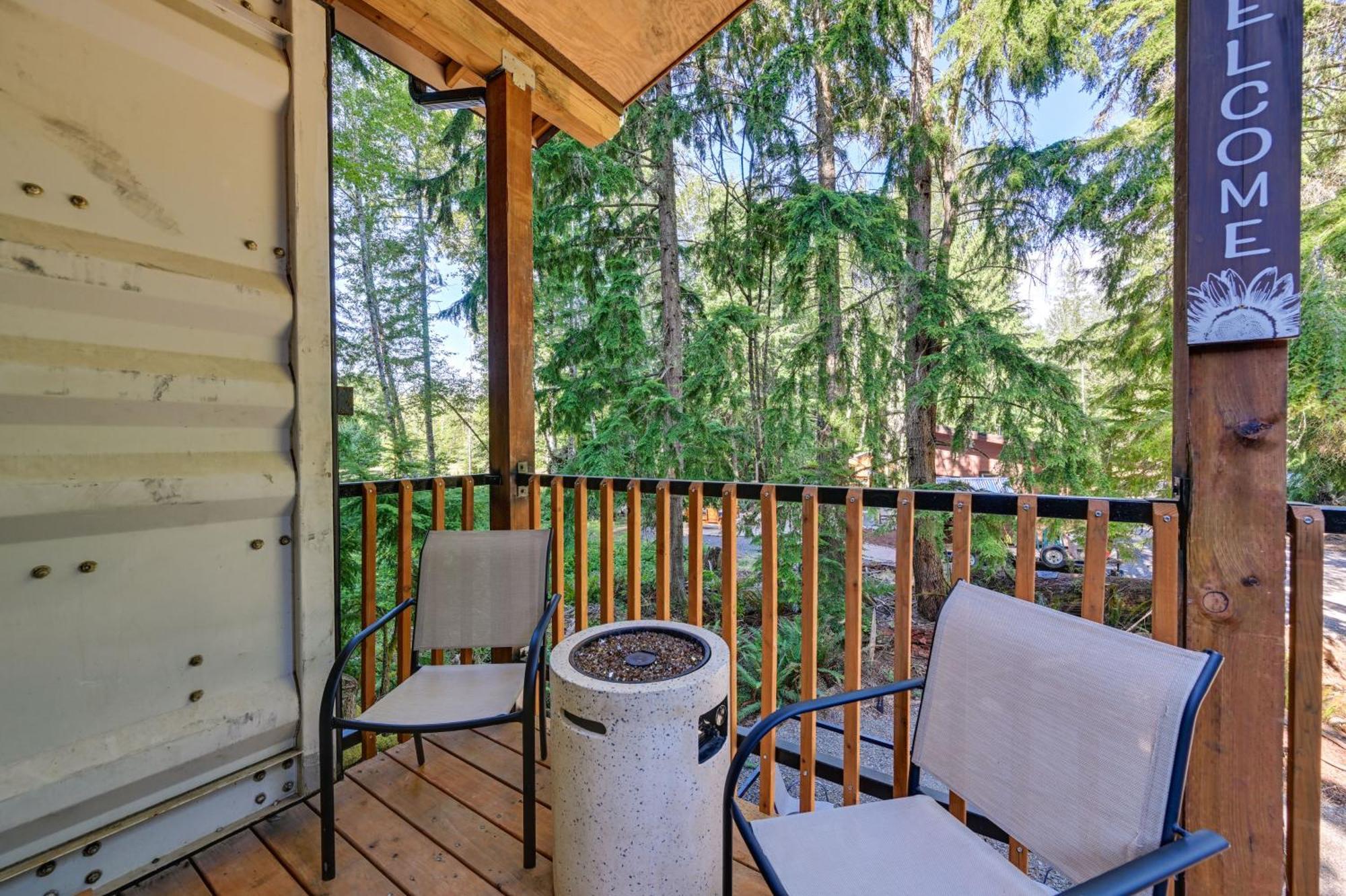 Unique Container Studio With Deck And Fire Pit! Buckley Εξωτερικό φωτογραφία